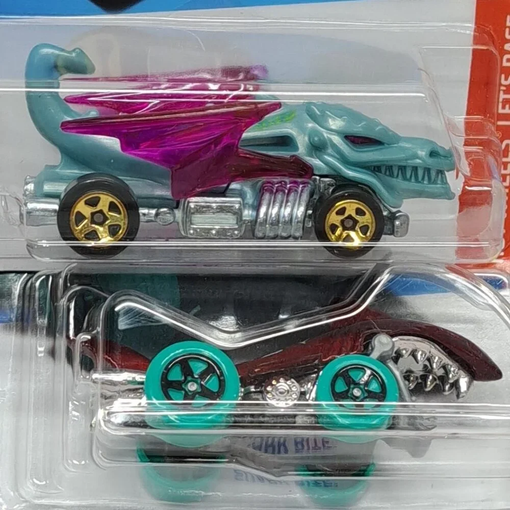 Hot Wheels Mixed Die Cast Lot Of 6, Mazda, Honda,‎ Cone, Dodge, Dinosaurs Sealed